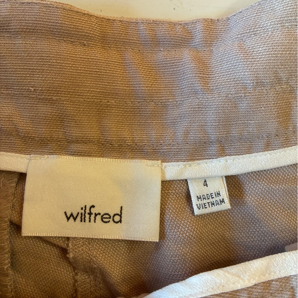 ARITZIA Wilfred Allegra Short, Size 4, Linen/Lyocell Blend, Silk Tie - Picture 6 of 9